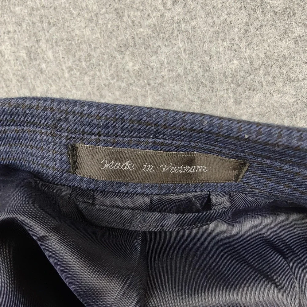 Lauren Ralph Lauren Blazer Mens 48L Blue Check Two Button Sport Coat Jacket